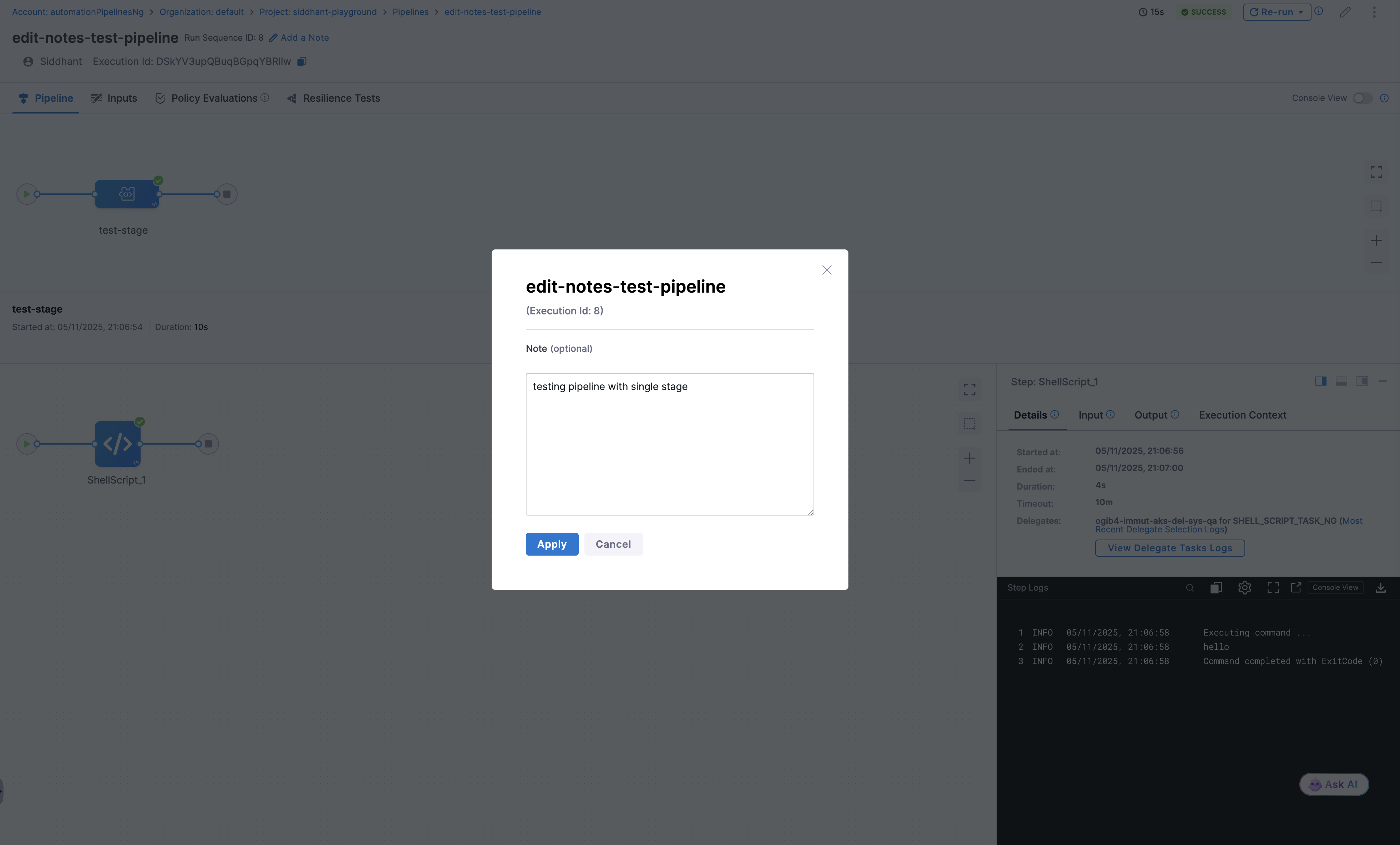 notes for single stage